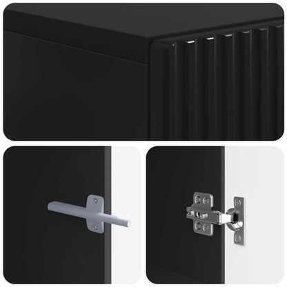 vidaXL TV Cabinet Black Engineered Wood