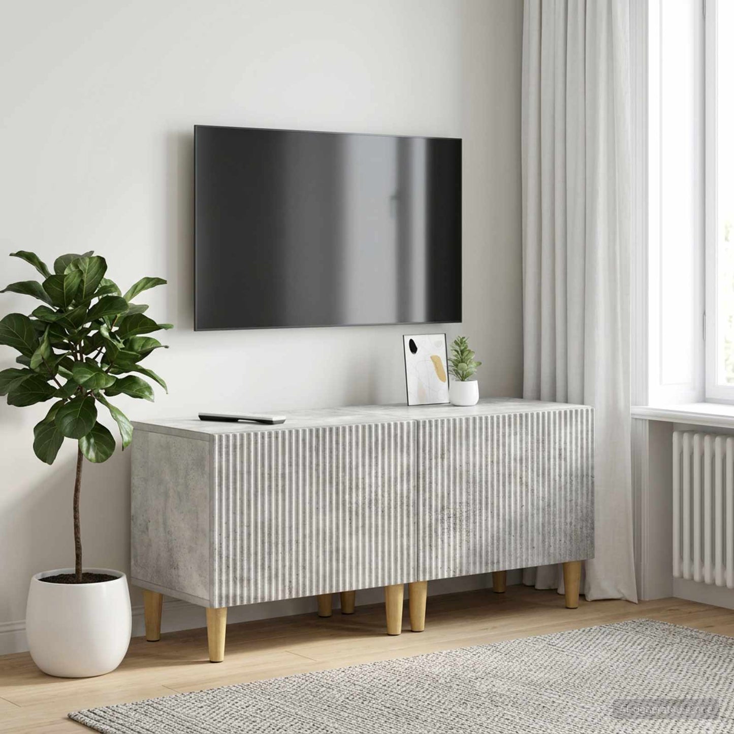 vidaXL TV Cabinet Concrete Grey Engineered Wood