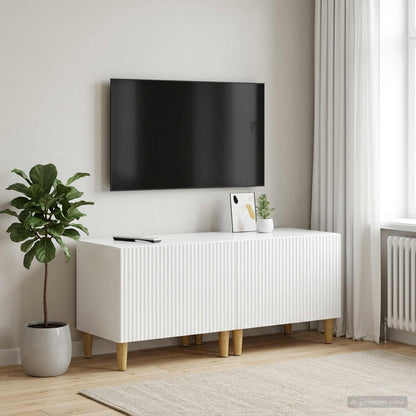 vidaXL TV Cabinet High Gloss White Engineered Wood