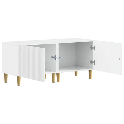 vidaXL TV Cabinet High Gloss White Engineered Wood