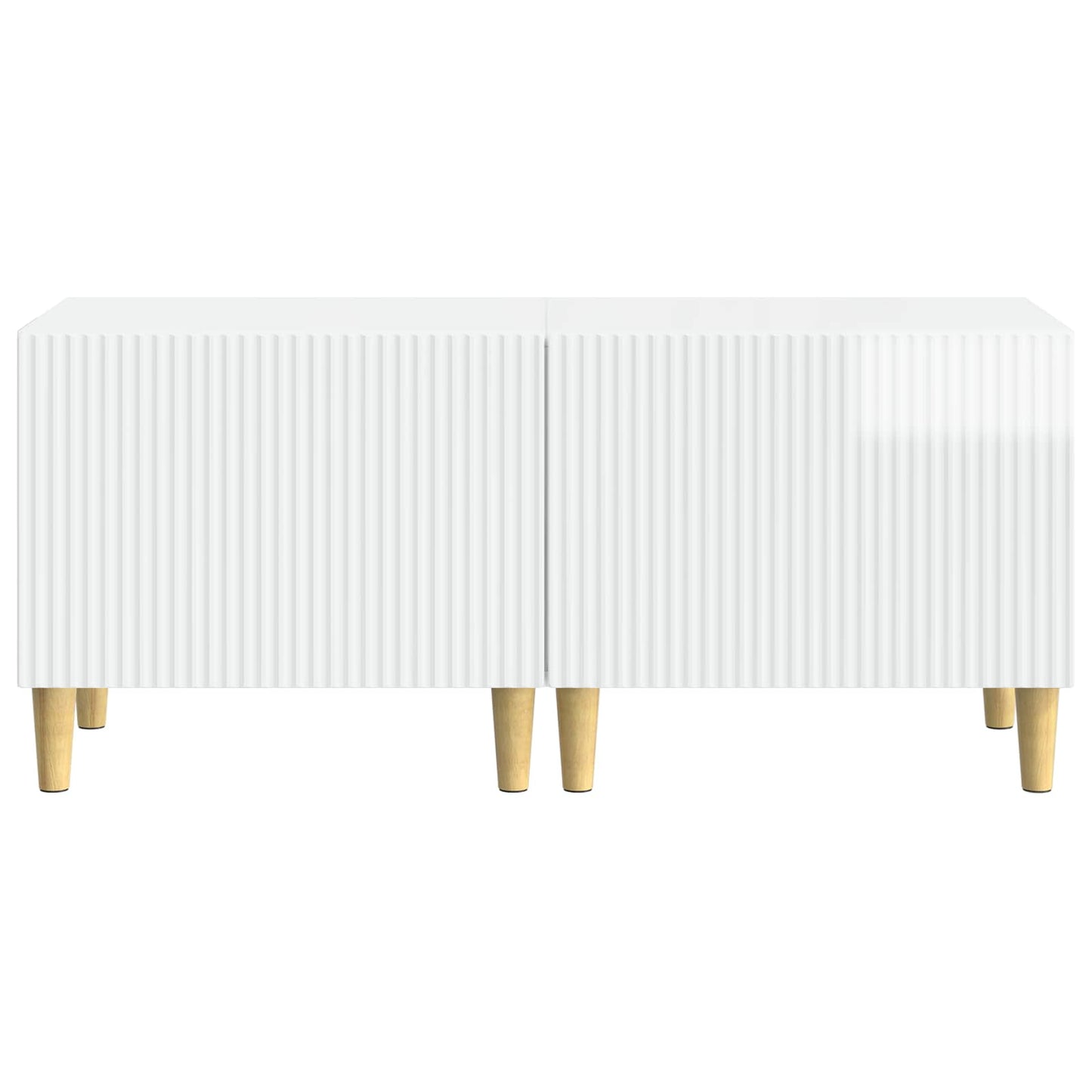 vidaXL TV Cabinet High Gloss White Engineered Wood