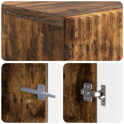 vidaXL TV Cabinet Smoked Oak Engineered Wood