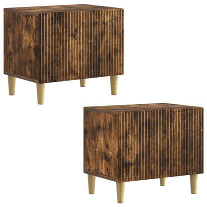 vidaXL TV Cabinet Smoked Oak Engineered Wood