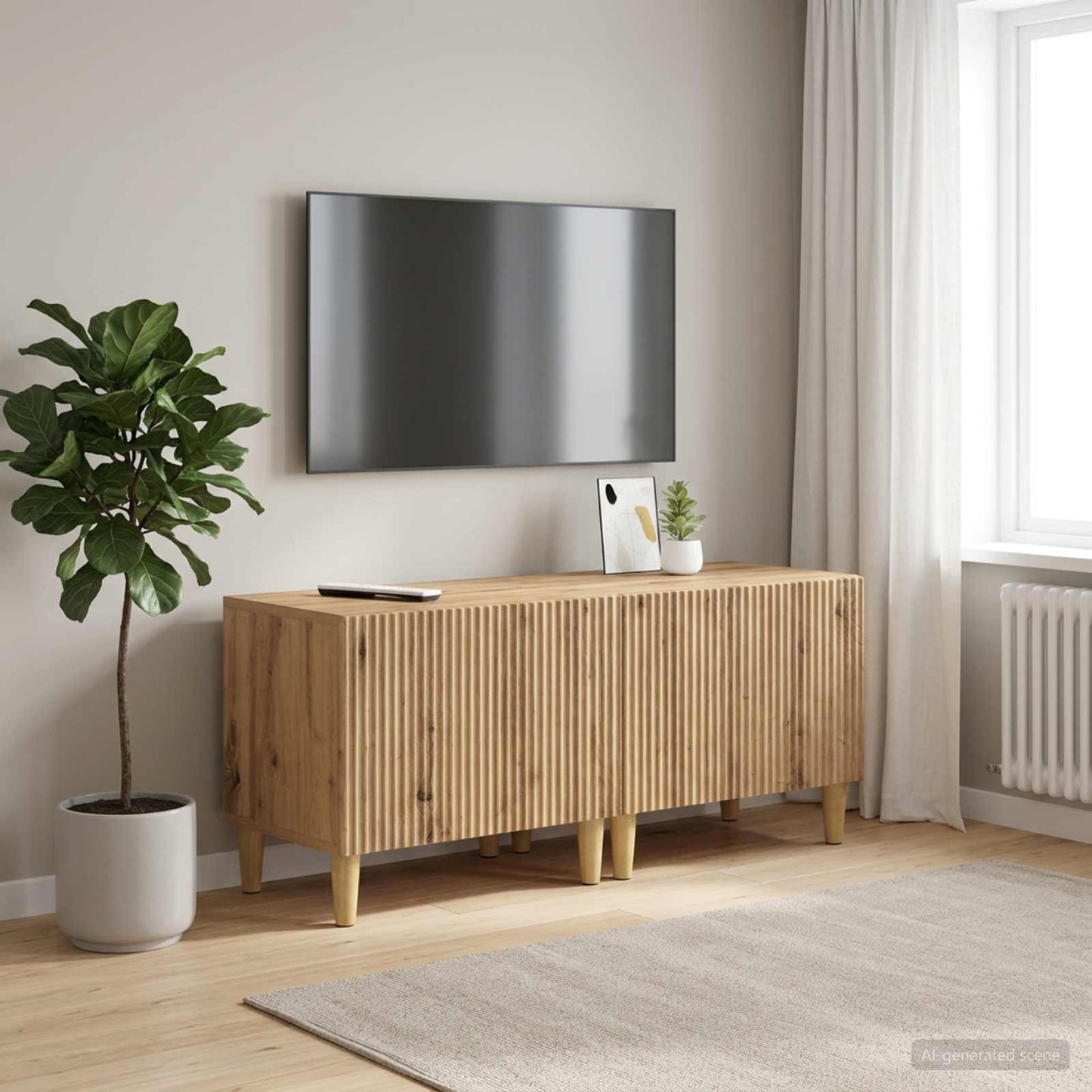 vidaXL TV Cabinet Artisan Oak Engineered Wood