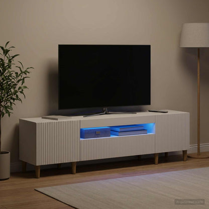 vidaXL LED TV Cabinet White Engineered Wood