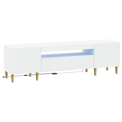 vidaXL LED TV Cabinet White Engineered Wood