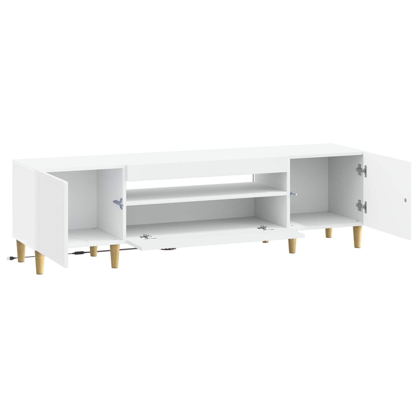 vidaXL LED TV Cabinet White Engineered Wood