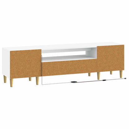 vidaXL LED TV Cabinet White Engineered Wood