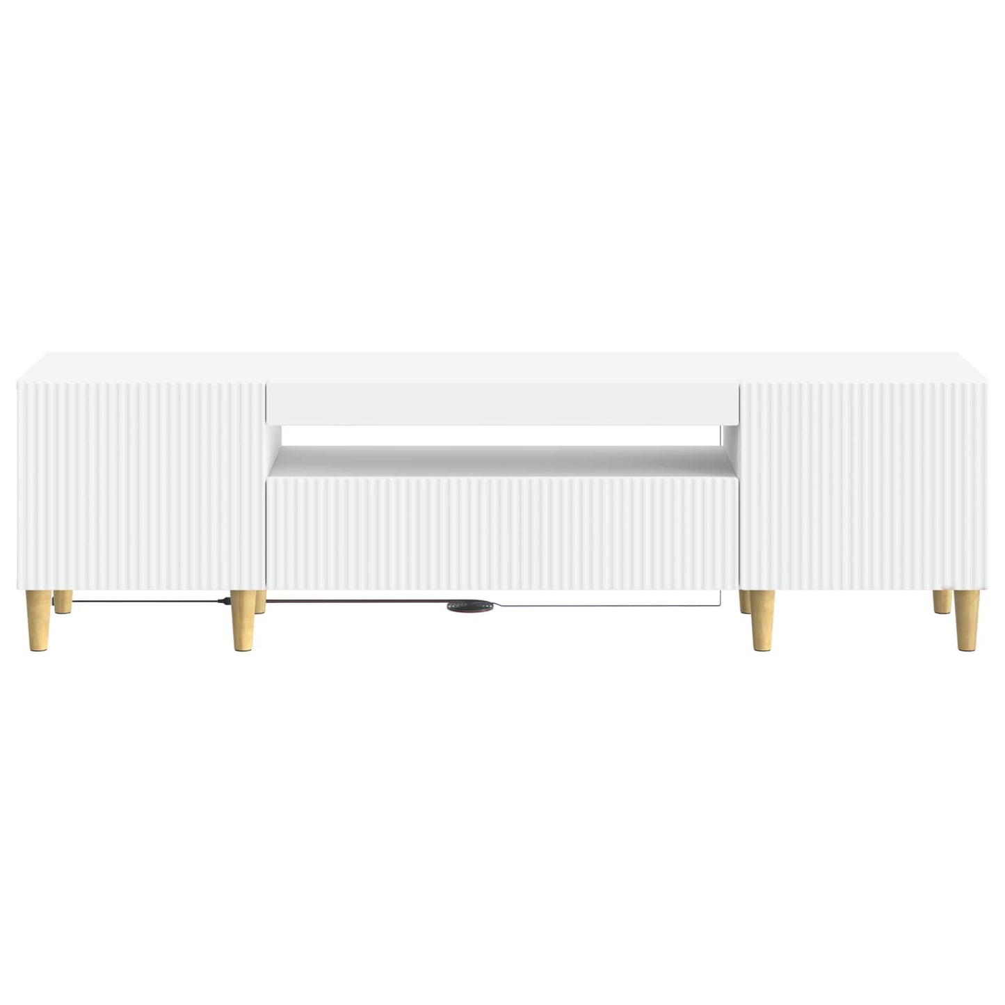 vidaXL LED TV Cabinet White Engineered Wood