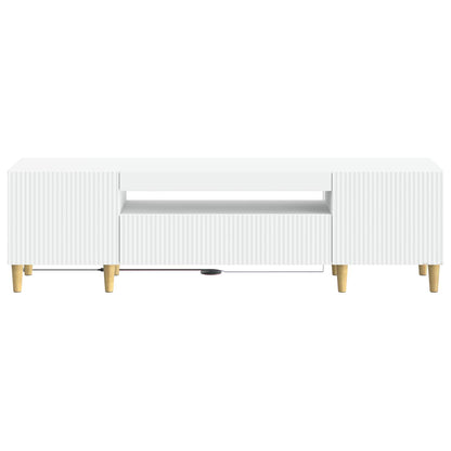 vidaXL LED TV Cabinet White Engineered Wood