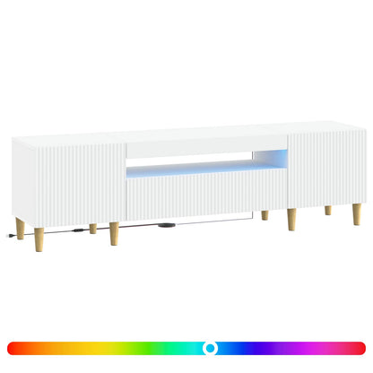 vidaXL LED TV Cabinet White Engineered Wood