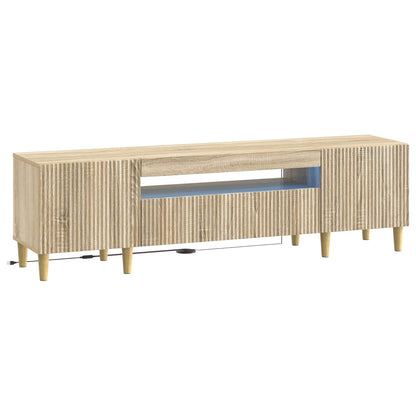 vidaXL LED TV Cabinet Sonoma Oak Engineered Wood