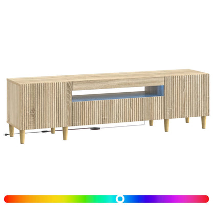 vidaXL LED TV Cabinet Sonoma Oak Engineered Wood