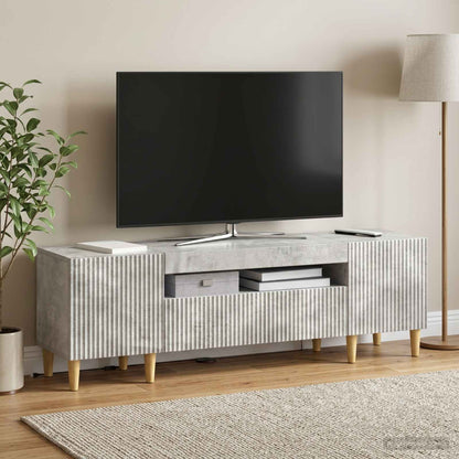 vidaXL LED TV Cabinet Concrete Grey Engineered Wood