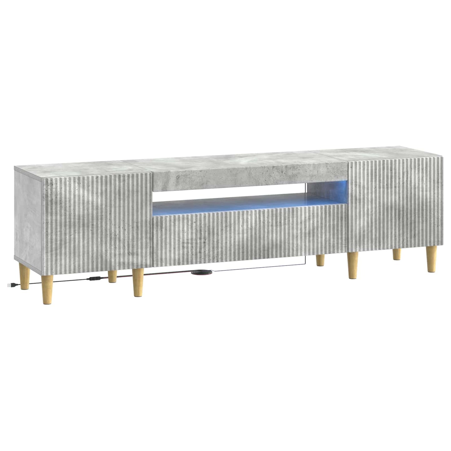 vidaXL LED TV Cabinet Concrete Grey Engineered Wood