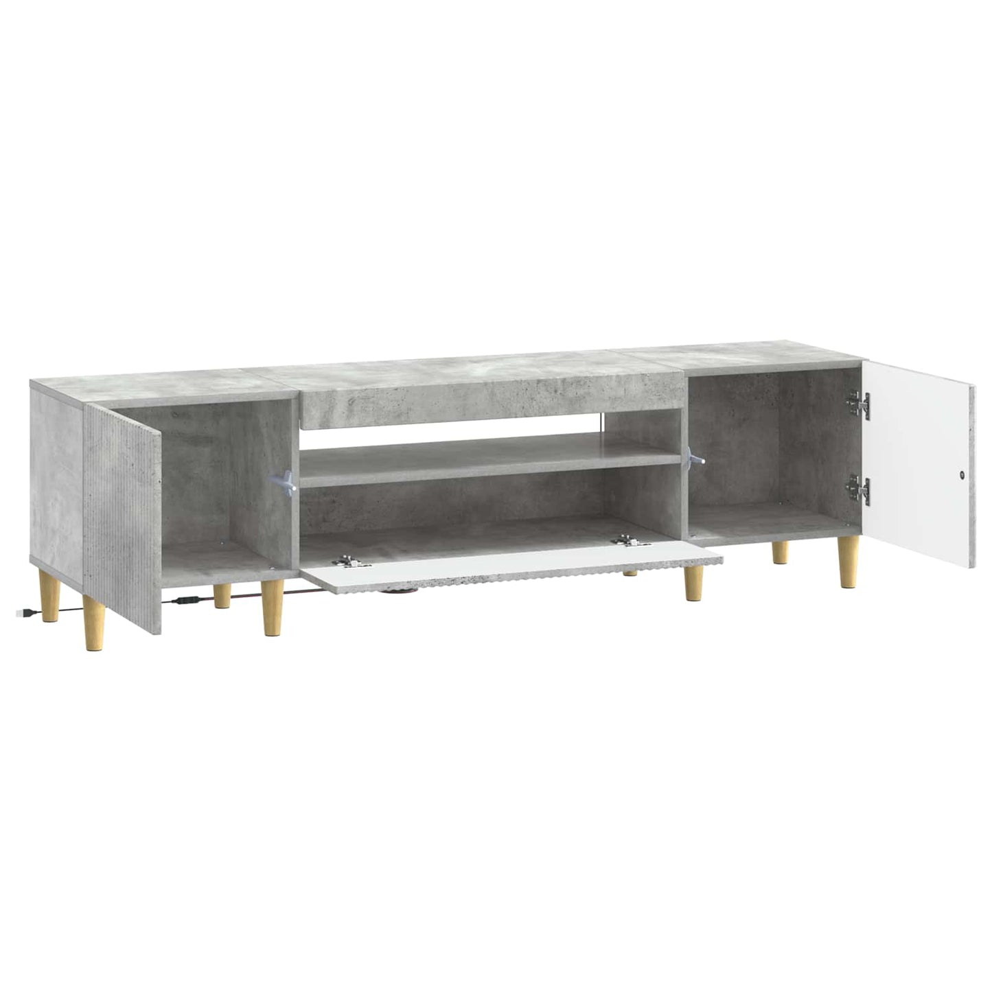 vidaXL LED TV Cabinet Concrete Grey Engineered Wood