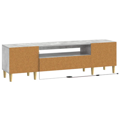 vidaXL LED TV Cabinet Concrete Grey Engineered Wood