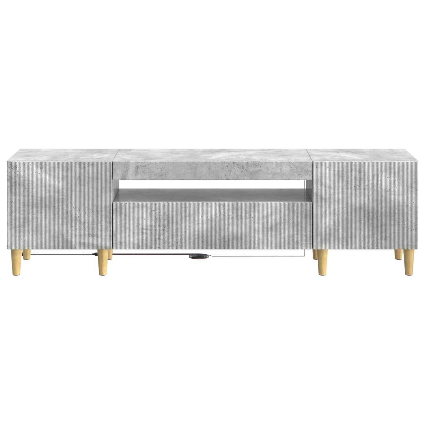 vidaXL LED TV Cabinet Concrete Grey Engineered Wood
