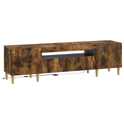 vidaXL LED TV Cabinet Smoked Oak Engineered Wood