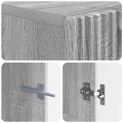 vidaXL LED TV Cabinet Grey Sonoma Engineered Wood