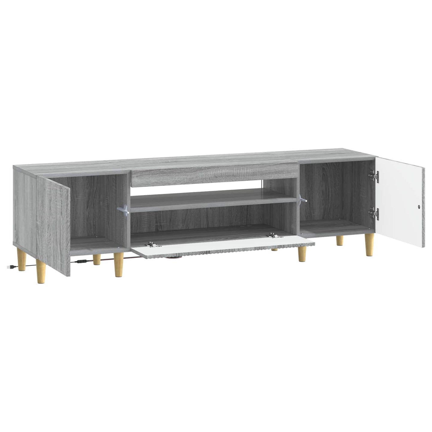 vidaXL LED TV Cabinet Grey Sonoma Engineered Wood