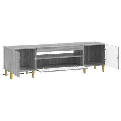 vidaXL LED TV Cabinet Grey Sonoma Engineered Wood