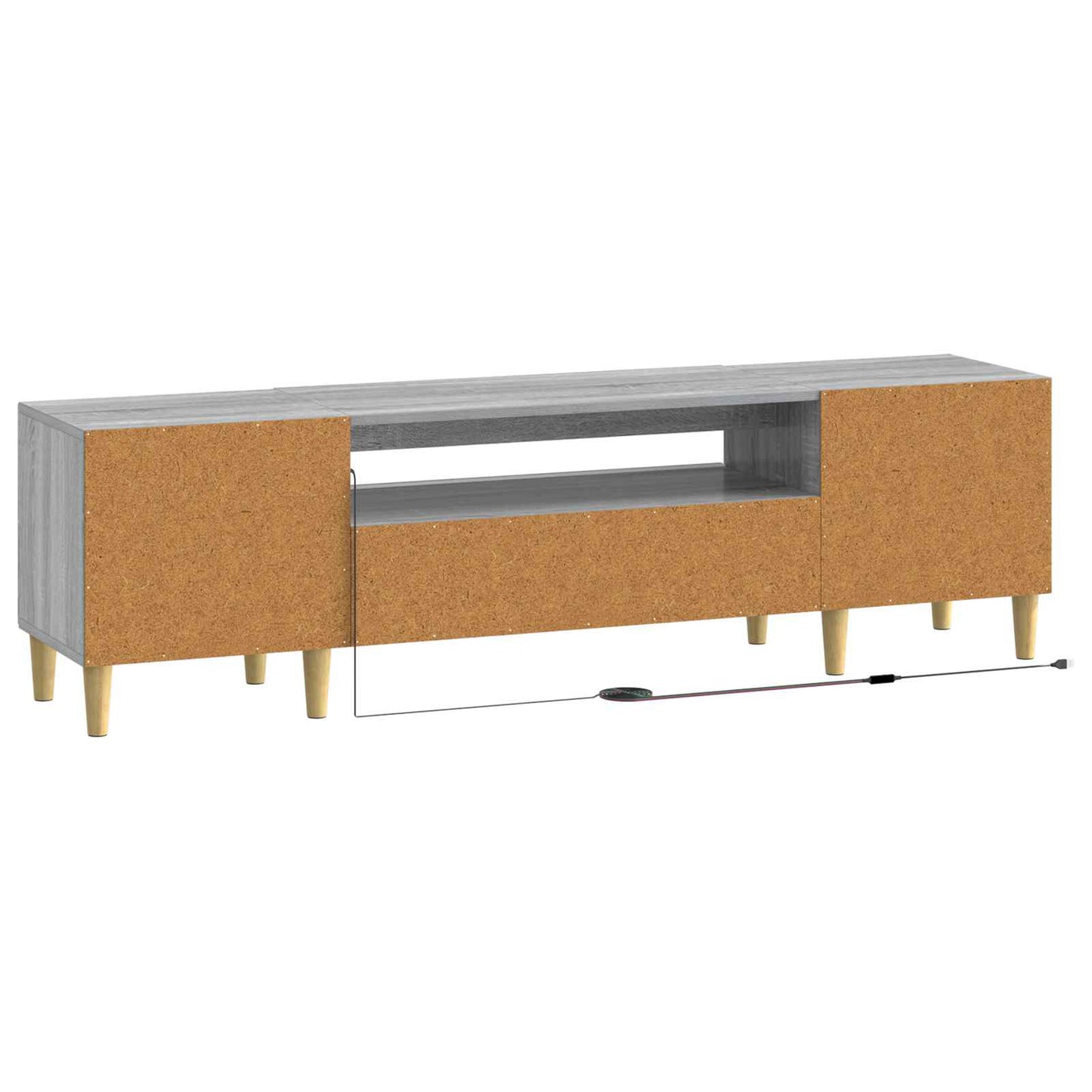 vidaXL LED TV Cabinet Grey Sonoma Engineered Wood