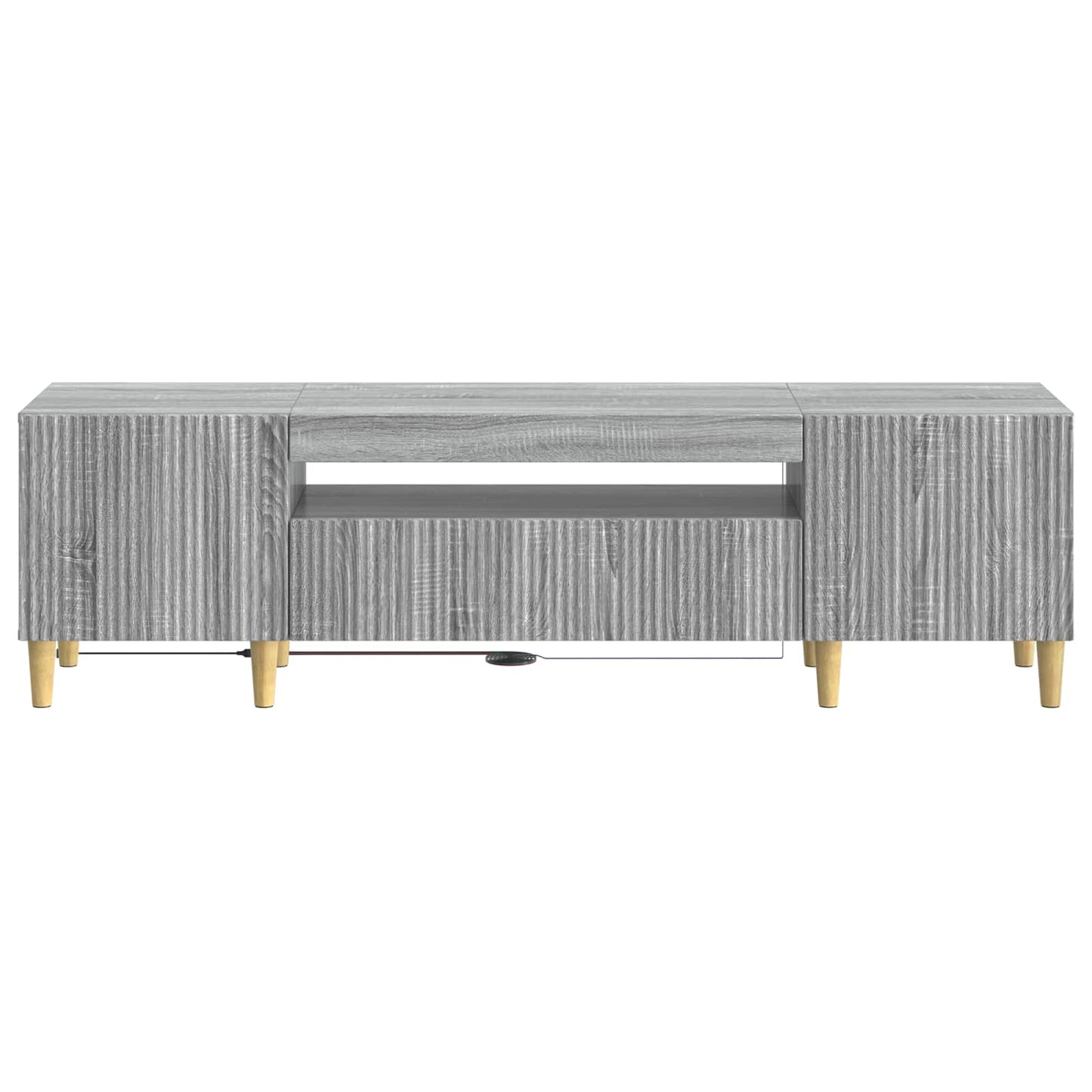 vidaXL LED TV Cabinet Grey Sonoma Engineered Wood