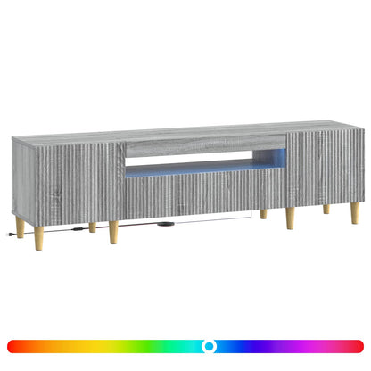 vidaXL LED TV Cabinet Grey Sonoma Engineered Wood
