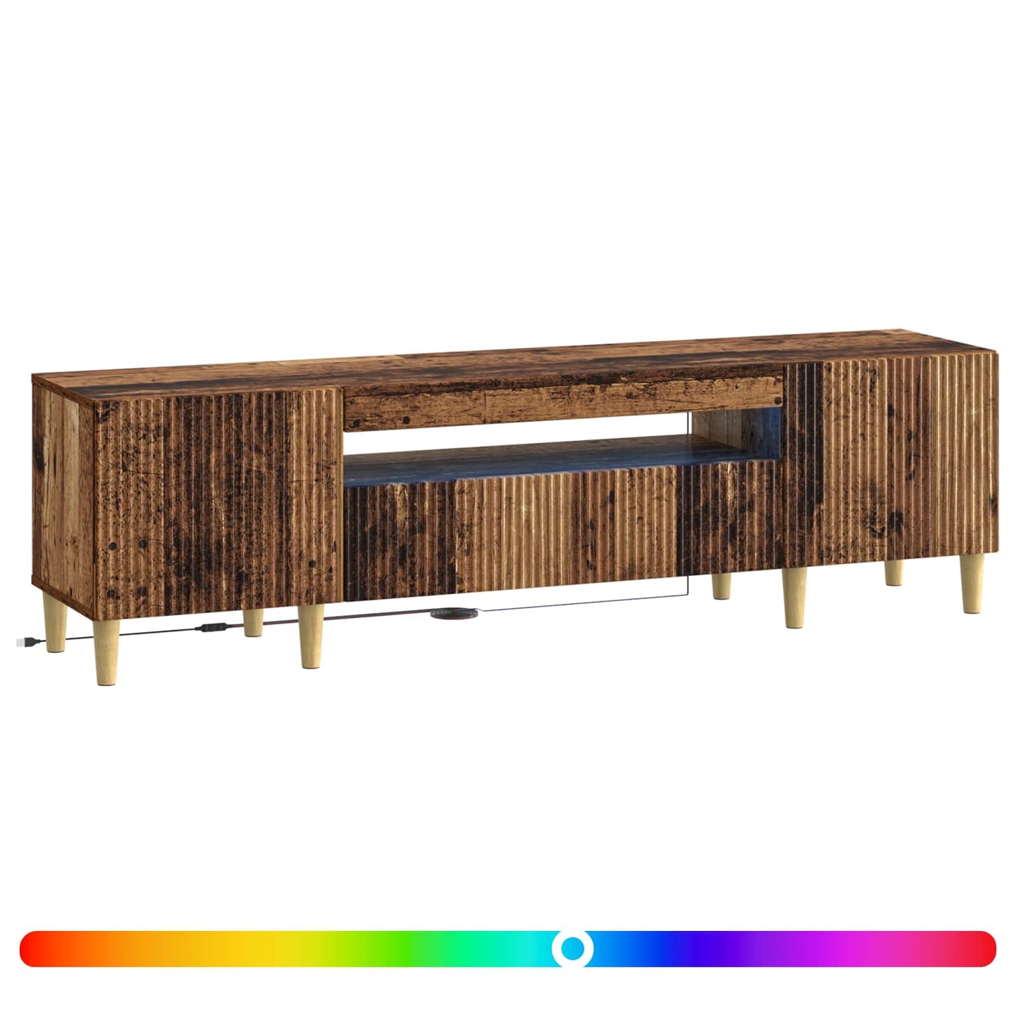 vidaXL LED TV Cabinet Old Wood Engineered Wood