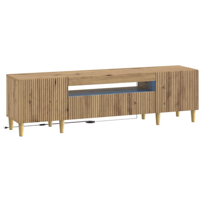 vidaXL LED TV Cabinet Artisan Oak Engineered Wood