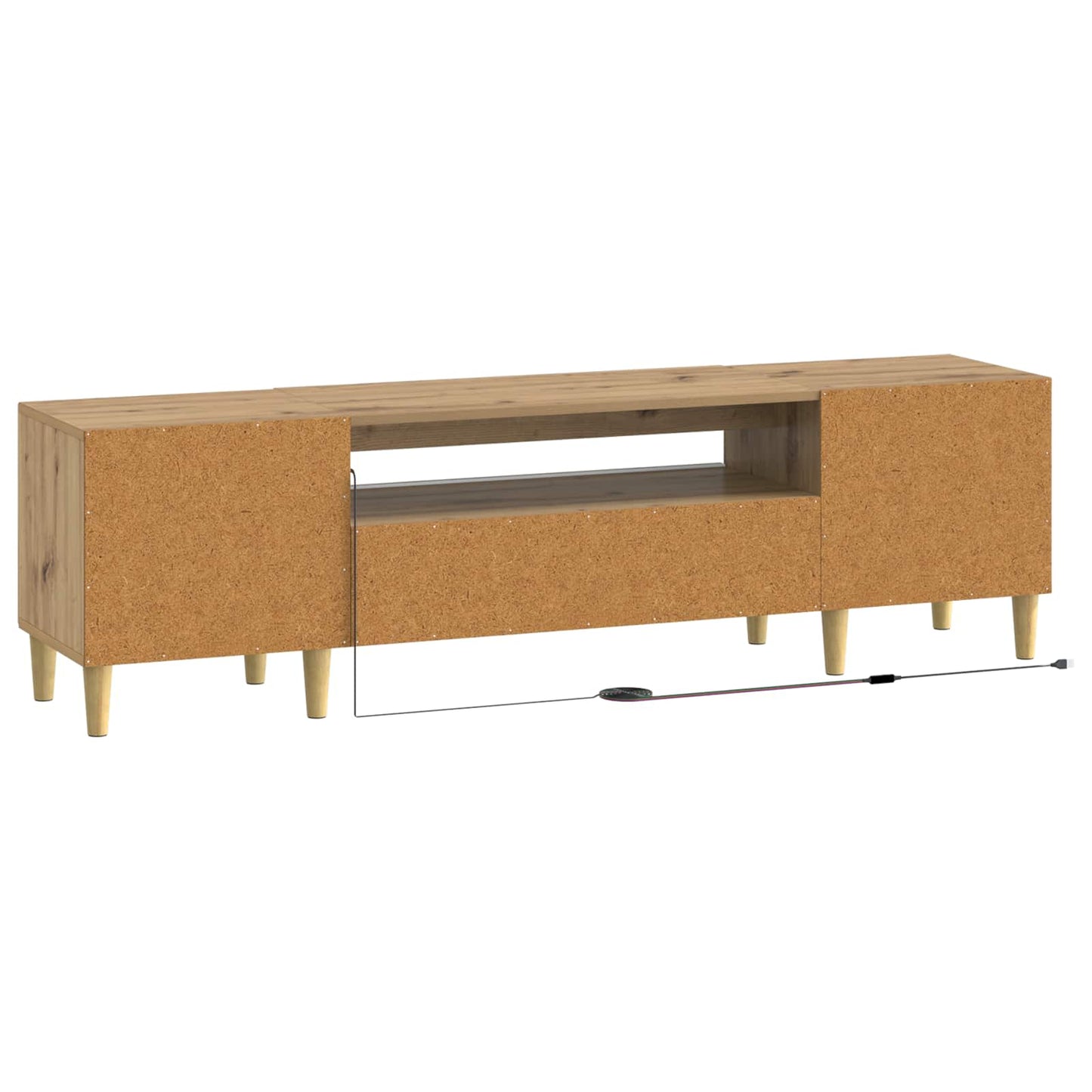vidaXL LED TV Cabinet Artisan Oak Engineered Wood