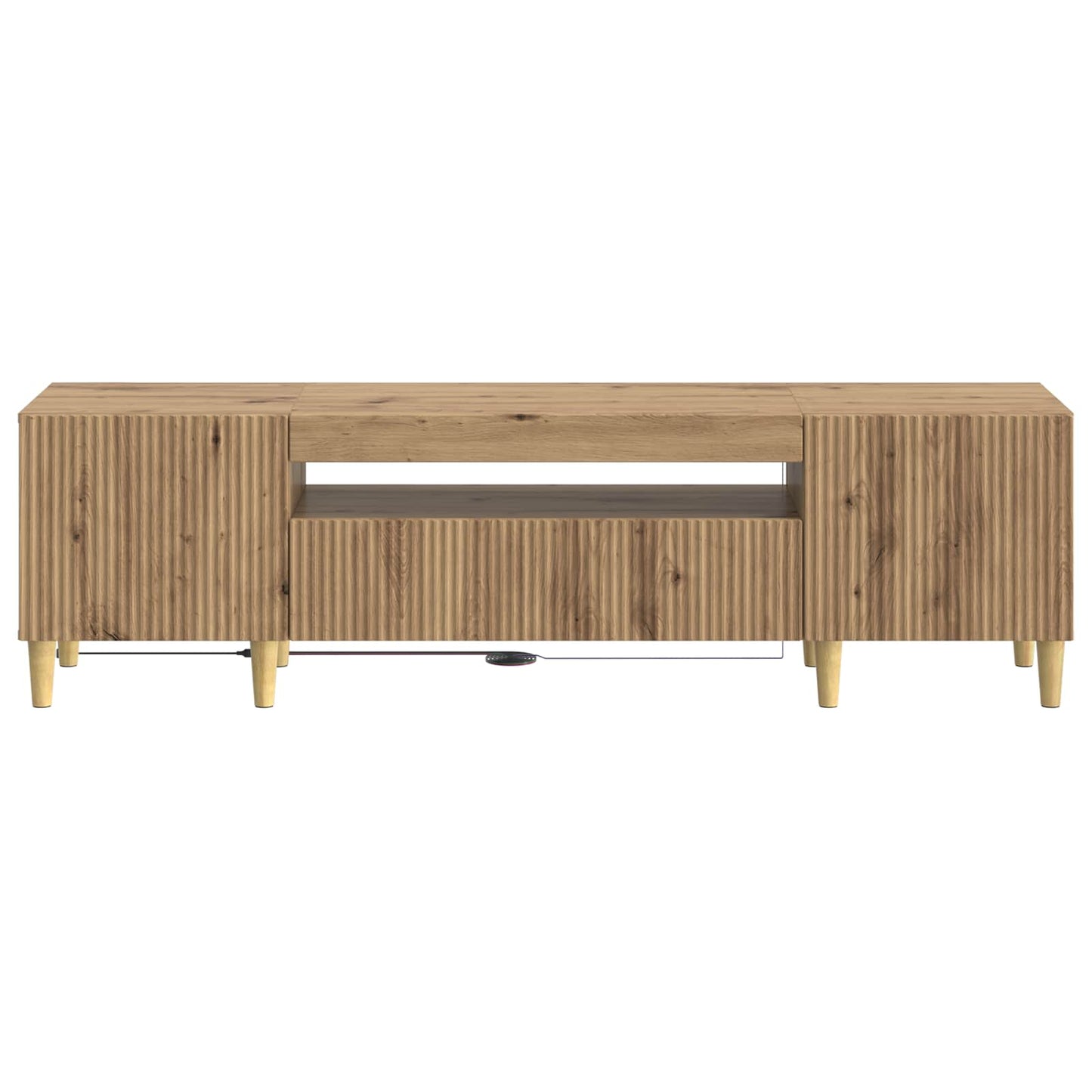 vidaXL LED TV Cabinet Artisan Oak Engineered Wood