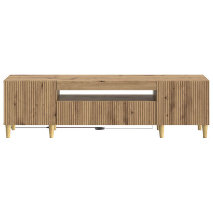 vidaXL LED TV Cabinet Artisan Oak Engineered Wood