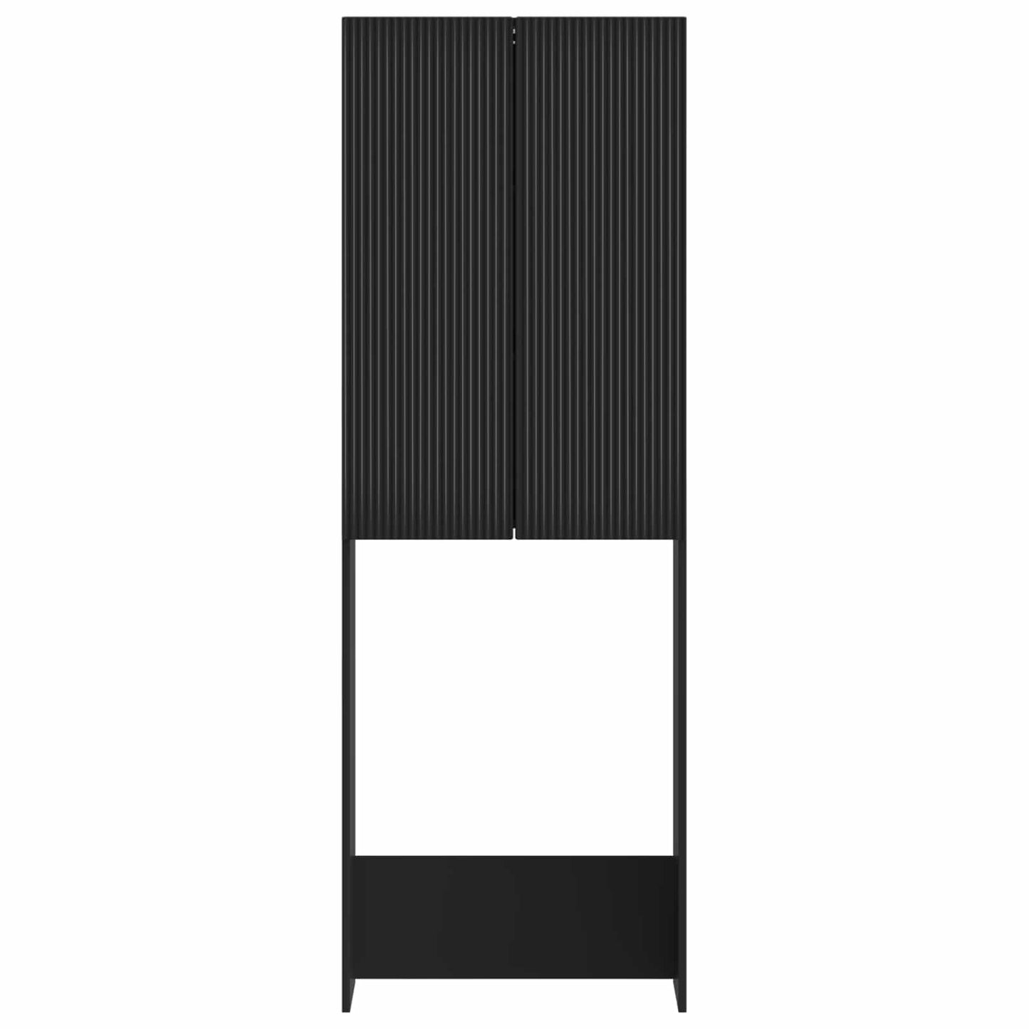 vidaXL Toilet Cabinet ARNHEM Black 66 x 25.5 x 190 cm Engineered Wood