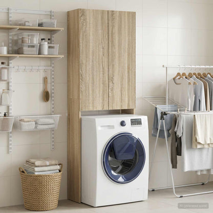 vidaXL Toilet Cabinet ARNHEM Sonoma Oak 66 x 25.5 x 190 cm