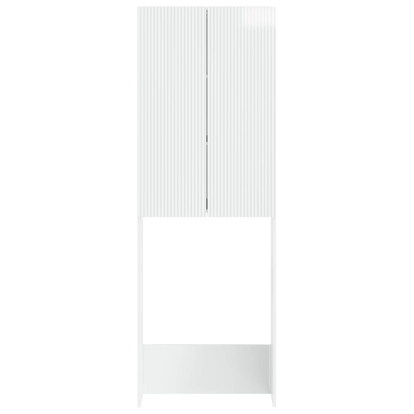 vidaXL Toilet Cabinet ARNHEM High Gloss White 66 x 25.5 x 190 cm
