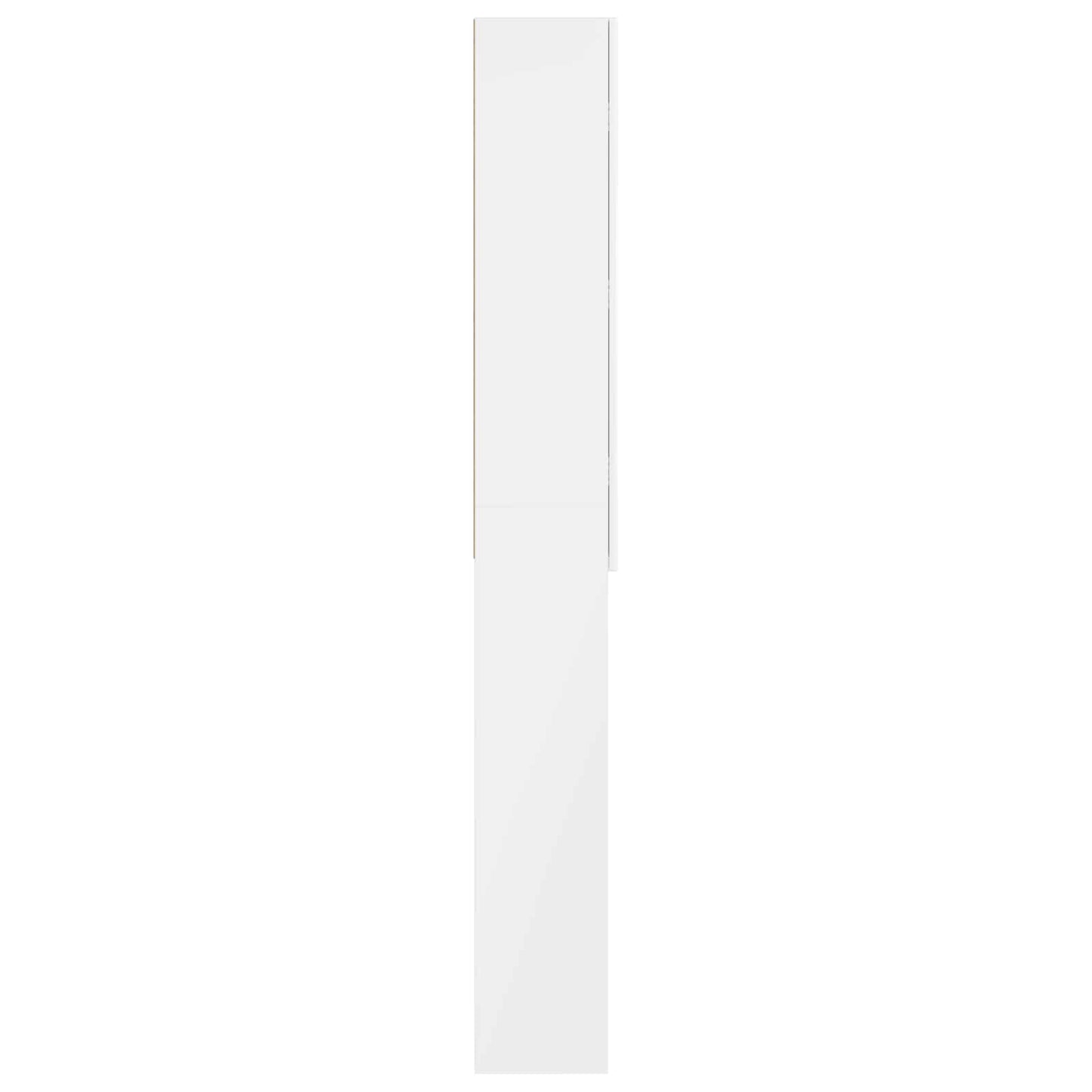 vidaXL Toilet Cabinet ARNHEM High Gloss White 66 x 25.5 x 190 cm