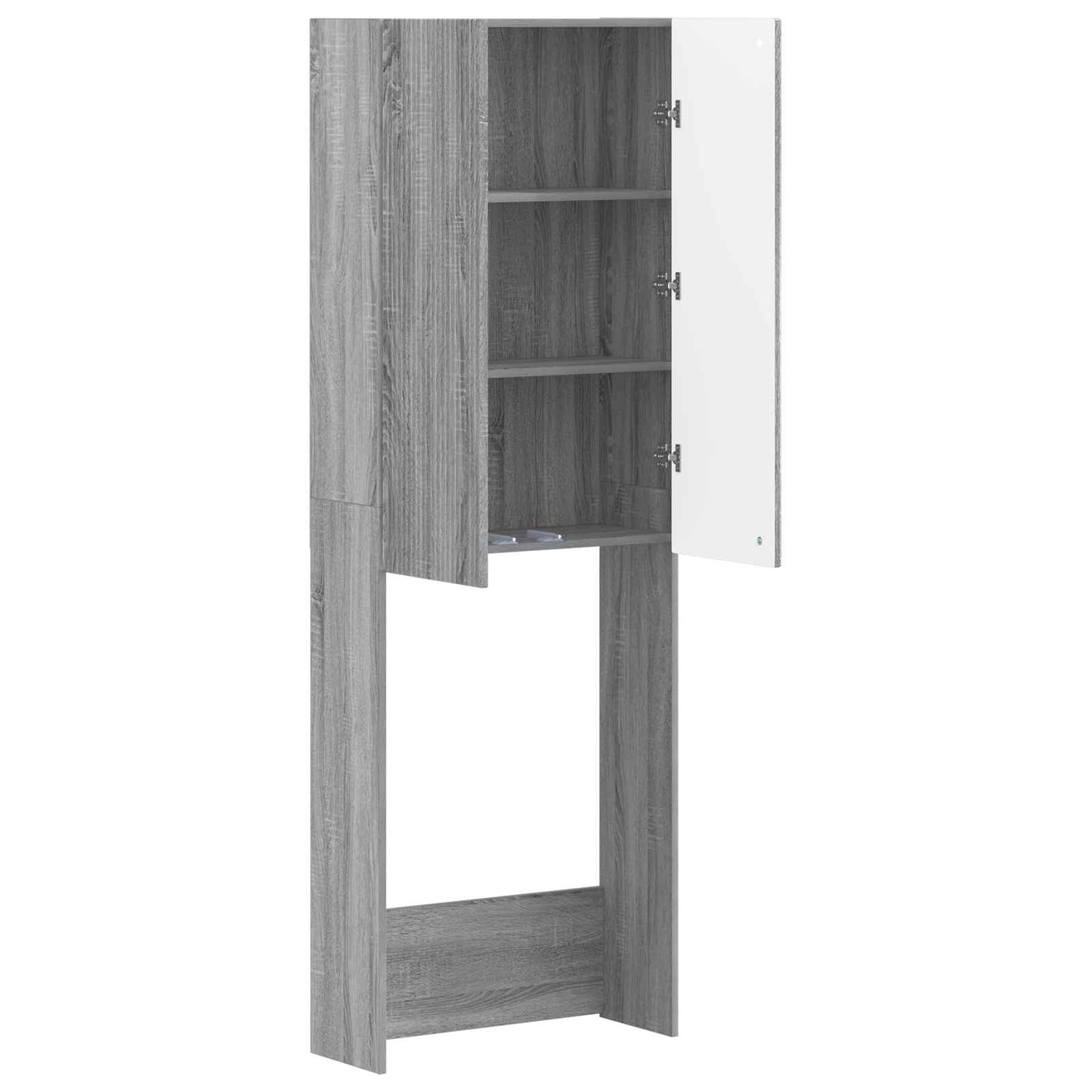 vidaXL Toilet Cabinet ARNHEM Grey Sonoma 66 x 25.5 x 190 cm