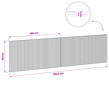 vidaXL Wall-Mounted Headboard ARNHEM White Engineered Wood