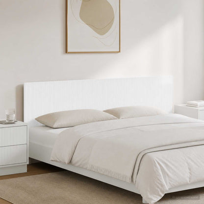 vidaXL Wall-Mounted Headboard ARNHEM High Gloss White Engineered Wood