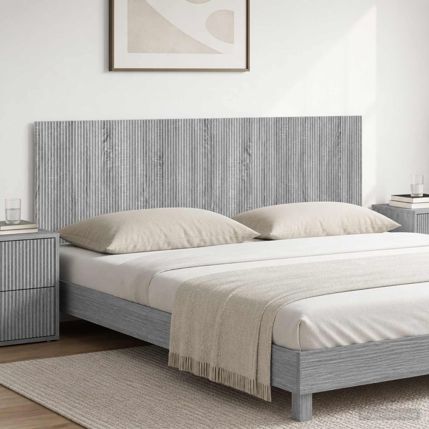 vidaXL Wall-Mounted Headboard ARNHEM Grey Sonoma Engineered Wood
