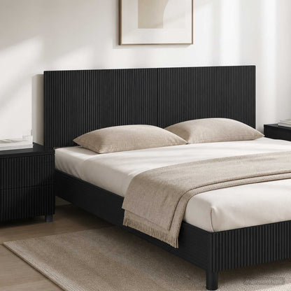 vidaXL Wall-Mounted Headboard ARNHEM Black Engineered Wood