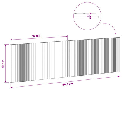 vidaXL Wall-Mounted Headboard ARNHEM Black Engineered Wood