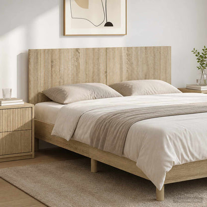 vidaXL Wall-Mounted Headboard ARNHEM Sonoma Oak Engineered Wood