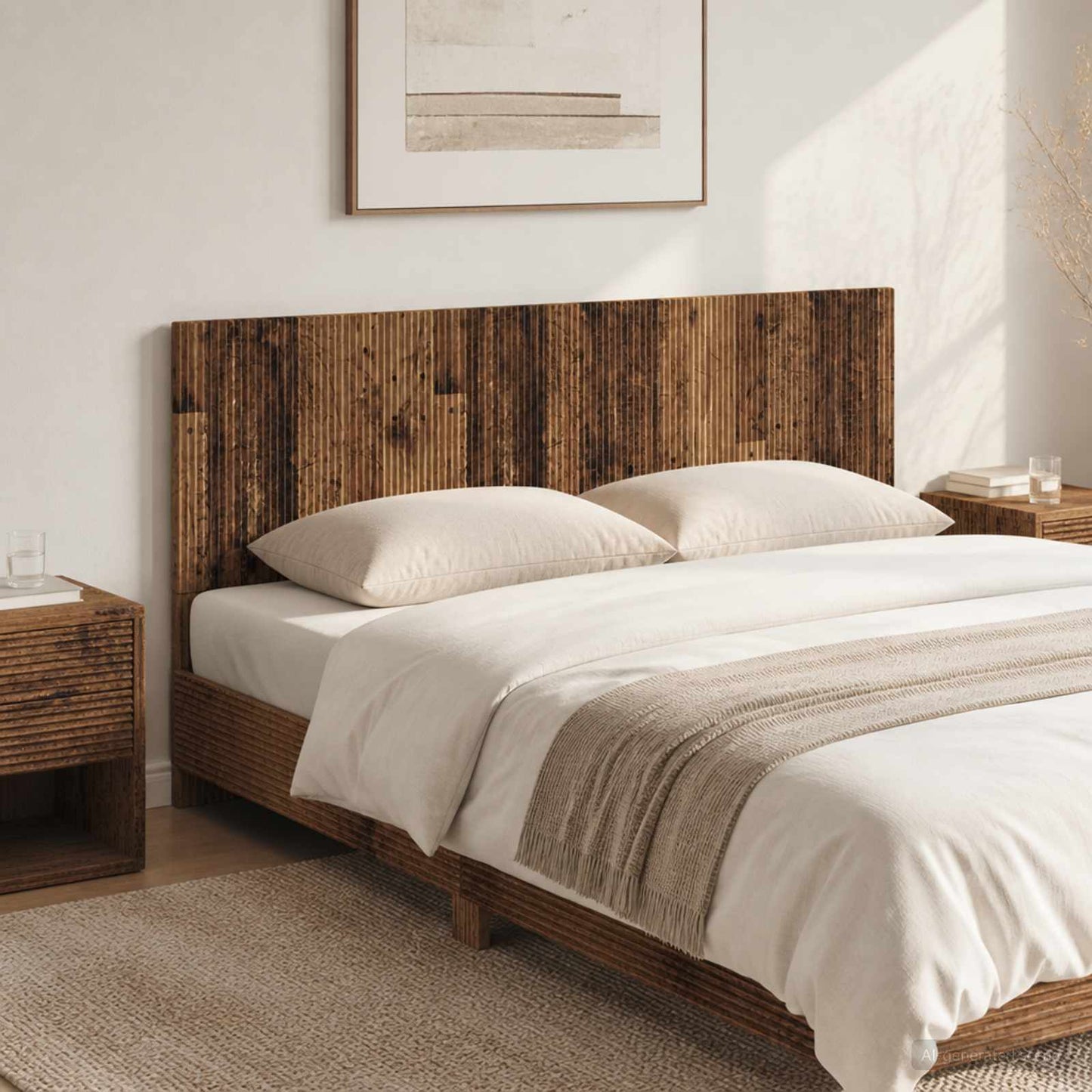 vidaXL Wall-Mounted Headboard ARNHEM Old Wood Engineered Wood
