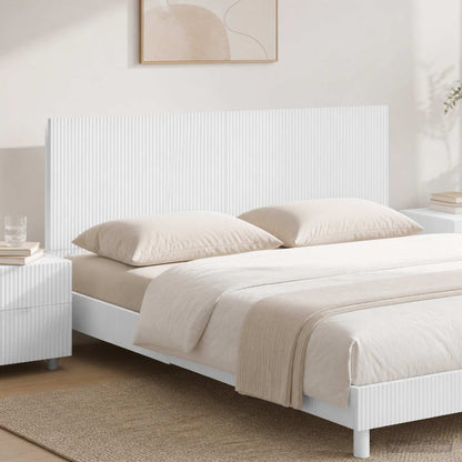 vidaXL Wall-Mounted Headboard ARNHEM High Gloss White Engineered Wood