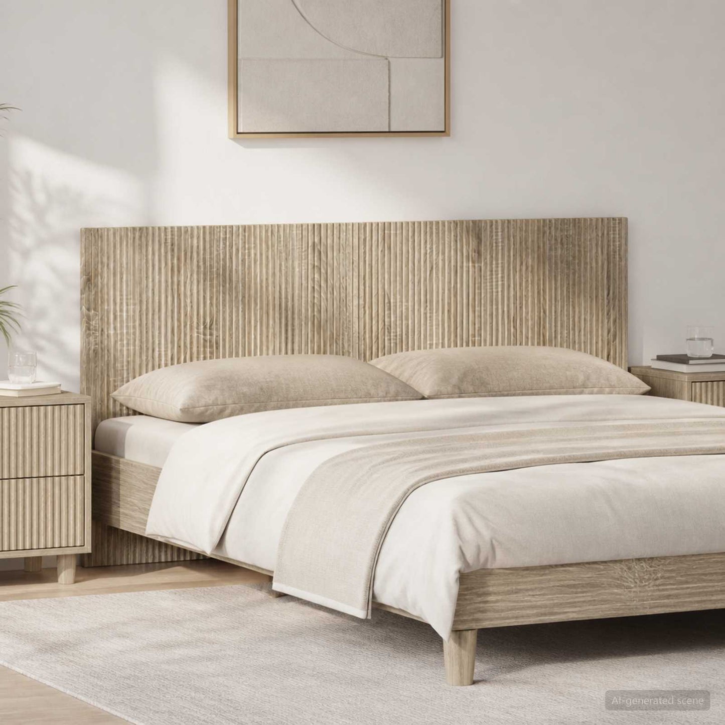 vidaXL Wall-Mounted Headboard ARNHEM Sonoma Oak Engineered Wood