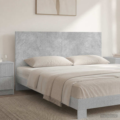 vidaXL Wall-Mounted Headboard ARNHEM Concrete Grey Engineered Wood