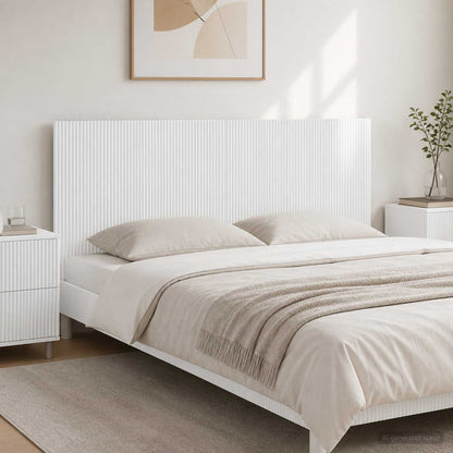 vidaXL Wall-Mounted Headboard ARNHEM High Gloss White Engineered Wood